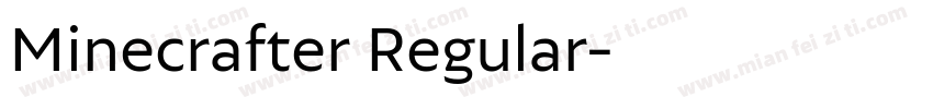 Minecrafter Regular字体转换